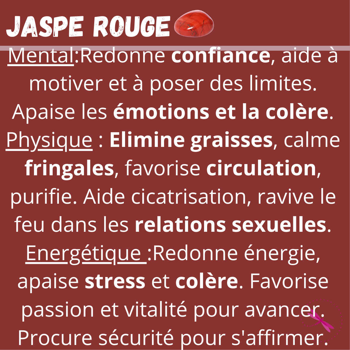 JASPE ROUGE (pierre ronde)